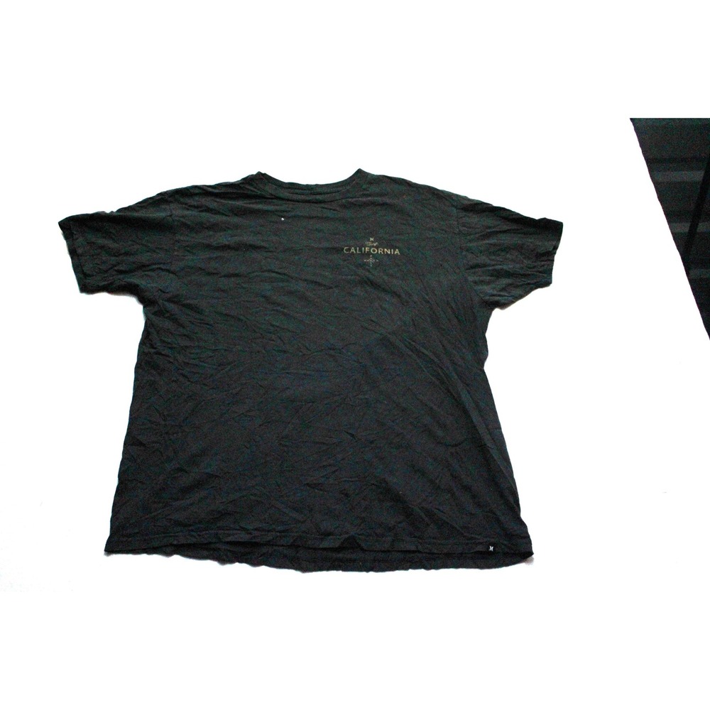 Hurley Graphic Tee Men Extra Large Black Excellent Surf California Map SKU 17729